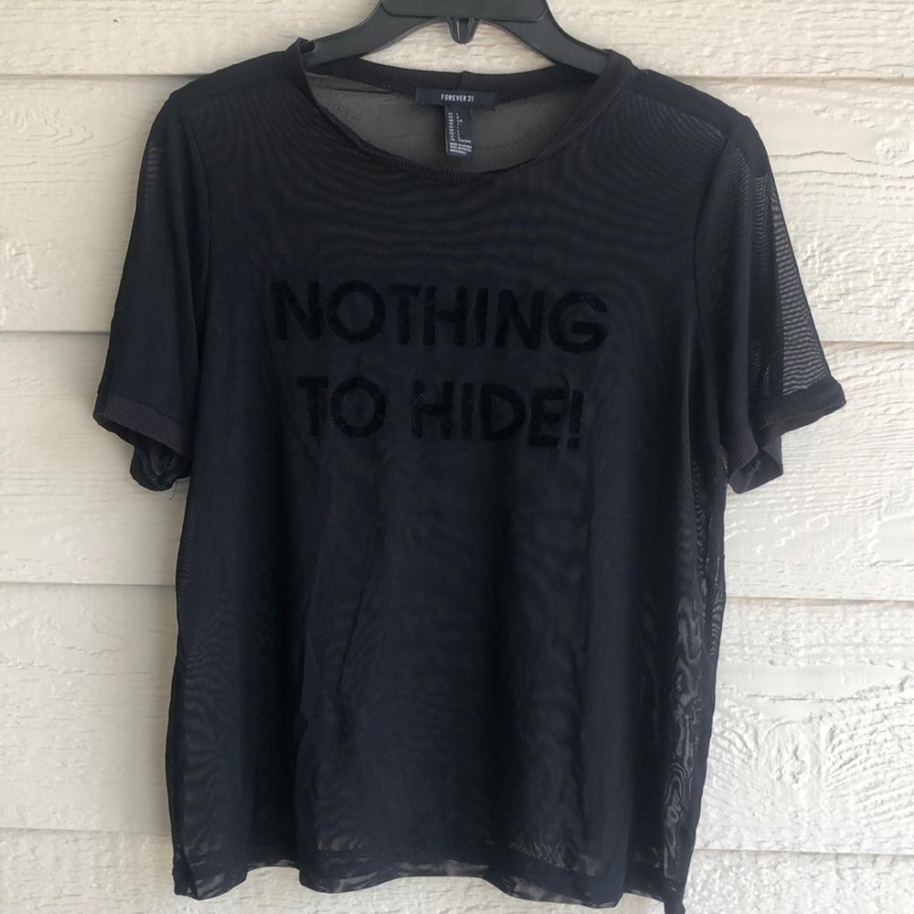 Black see through top